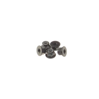 Hiro Seiko 3mm Alloy Flange Nylon Nut  [Black] ( 5 pcs)