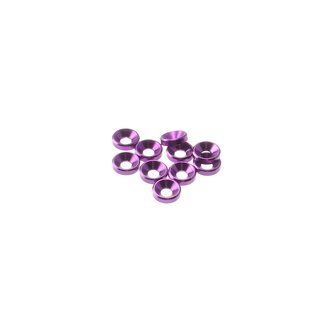 Hiro Seiko 3mm Alloy Countersunk Washer  [Purple] ( 10 pcs)
