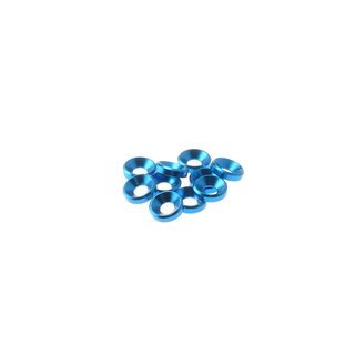 Hiro Seiko 4mm Alloy Countersunk Washer  [TAMIYA-Blue] (...