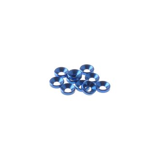 Hiro Seiko 4mm Alloy Countersunk Washer  [YOKOMO-Blue] (...