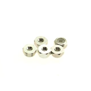 Hiro Seiko 2mm Alloy Nylon Nut (S_Size)  [Silver] ( 5 pcs)