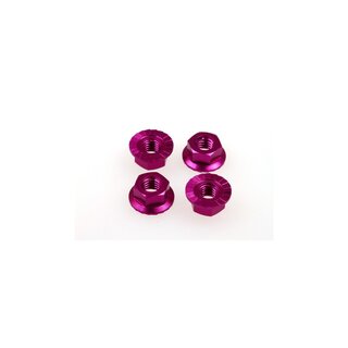 Hiro Seiko 4mm Alloy Serrated Wheel Nut  [Purple] ( 4 pcs)