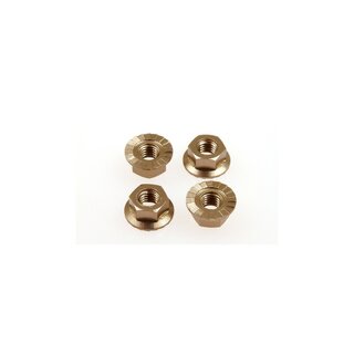 Hiro Seiko 4mm Alloy Serrated Wheel Nut  [Ti] ( 4 pcs)