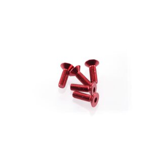 Hiro Seiko Alloy Hex Socket Flat Head Screw M3x10  [Red]...
