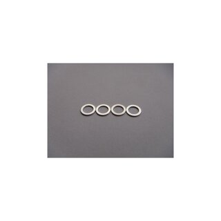 Hiro Seiko 4mm Alloy Spacer  (0.5t)  [Silver] (4 pcs)