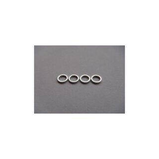 Hiro Seiko 4mm Alloy Spacer  (1.0t)  [Silver] (4 pcs)