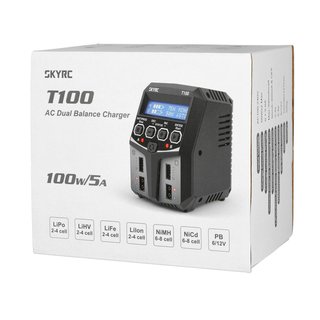 SkyRC SK100162 T100 AC Ladegert LiPo 2-4s 5A 2x50W