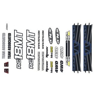 Team Associated 21076 18MT Decal Sheet and Window Masks, color