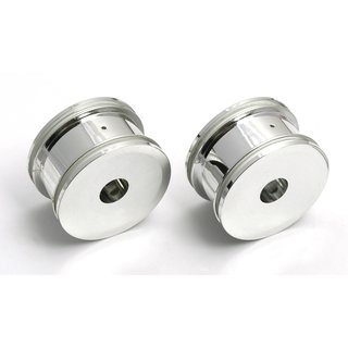 Team Associated 21272 Narrow Dish Wheels, chrome