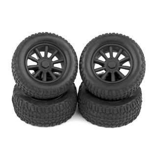 Team Associated 21426 SC28 Front and Rear Wheels and Tires, mounted