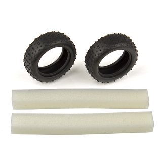Team Associated 21547 Narrow Mini Pin Tires, with inserts