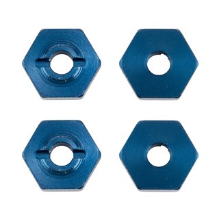 Team Associated 21562 FT 1:14 Wheel Hexes, blue aluminum