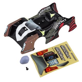 Team Associated 21602 NanoSport Red and Black Body, with decals