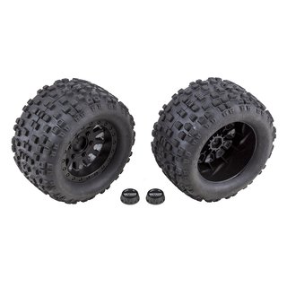 Team Associated 25841 Rival MT10 Tires and Method Wheels, mounted, hex, black