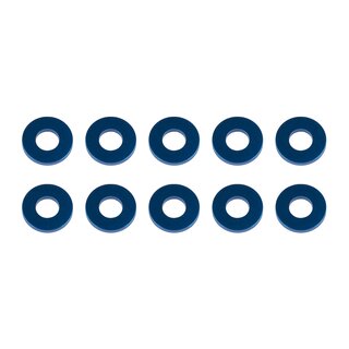 Team Associated Washers, 7.8x3.5x1.0mm, blue aluminum