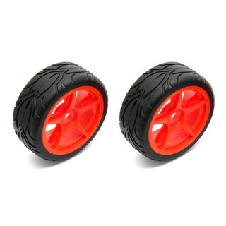 Team Associated 31469 5-spoke Wheels/Tires mounted, orange