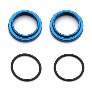 Team Associated 3948 FT On Road Threaded Shock Collar & O-Rings, blue