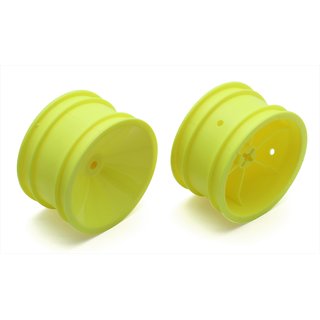 Team Associated 6805Y RC10 2.2 in. Rear Wheels, 3/16 in, yellow