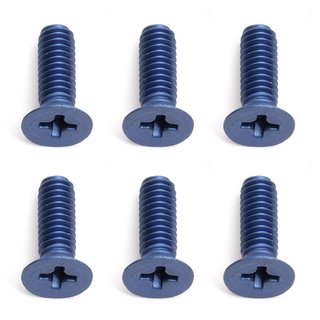 Team Associated 6942 FT Screws, Blue Aluminum 8-32 x 1/2 in FHPS