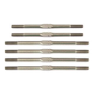 Team Associated RC10T6.1 FT Titanium Turnbuckle Set, silver