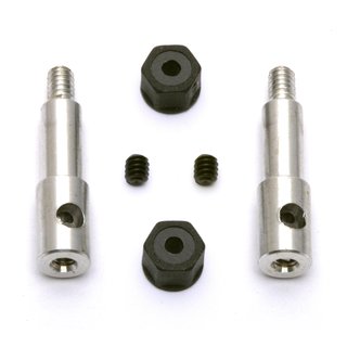 Team Associated 7221 Front Axles, aluminum, with #6222 nuts