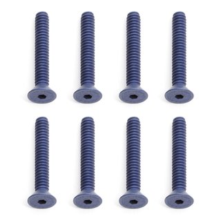 Team Associated 7869 FT Blue Aluminum Screws, 4-40 x 3/4 in FHCS
