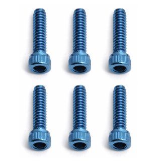 Team Associated 7873 FT Blue Aluminum Screws, 4-40 x 7/16 in SHCS