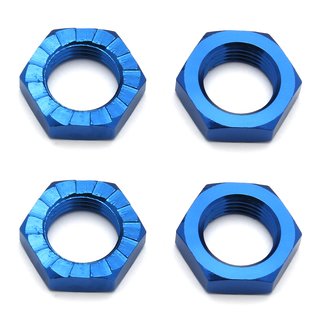 Team Associated 81082 FT Wheel Nuts, 17 mm, blue
