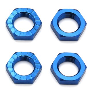 Team Associated FT Wheel Nuts, 17 mm, blue