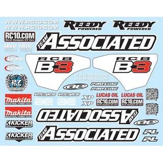 Team Associated 81270 RC8B3 Decal Sheet