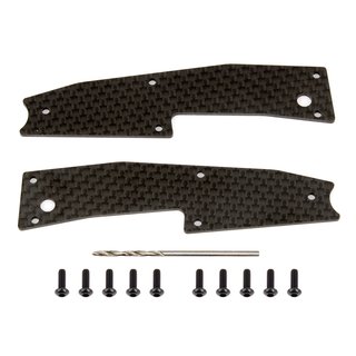 Team Associated 81417 RC8T3.1 FT Graphite Arm Stiffeners, front upper
