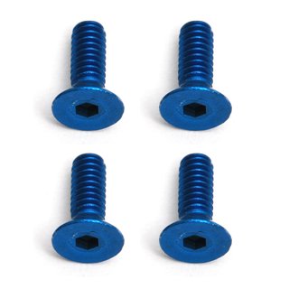 Team Associated 8547 FT Screws, Blue Aluminum 2x6 mm FHCS