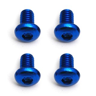 Team Associated 8548 FT Screws, Blue Aluminum 2.5x4 mm BHCS