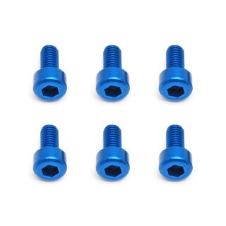 Team Associated FT Screws, Blue Aluminum 3x6 mm SHCS