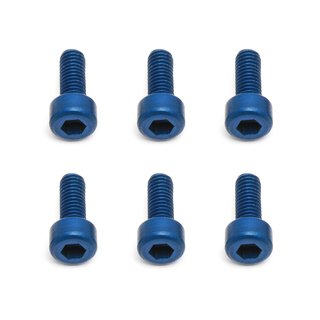 Team Associated 8561 FT Screws, Blue Aluminum 3x8 mm SHCS