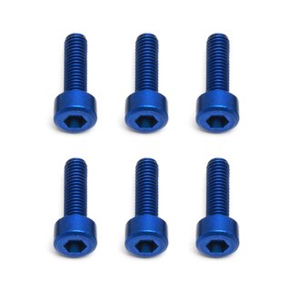 Team Associated 8562 FT Screws, Blue Aluminum 3x10 mm SHCS