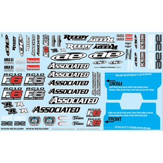 Team Associated 8690 RC10F6 Decal Sheet