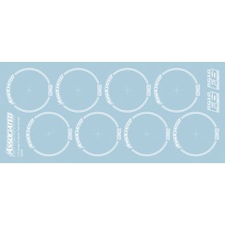 Team Associated 8692 RC10F6 Tire Decals, white