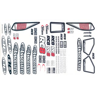 Team Associated 89151 RC8 Decal Sheet