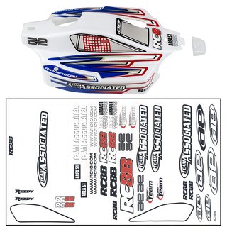 Team Associated 89276 RC8 RTR Body, white