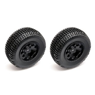 Team Associated 91104 KMC Hex Wheels/Tires, black, mounted (hex)