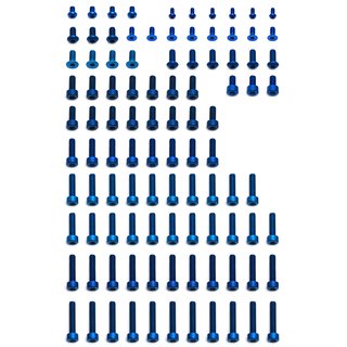 Team Associated 91172 FT SC10 4x4 Lightweight Blue Aluminum Screw Set