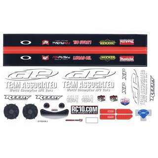 Team Associated 91218 SC10B Blue AE Body Decal Sheet