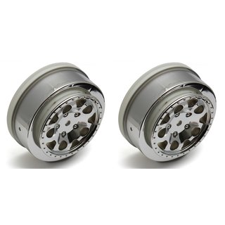 Team Associated 91221 SC10B Front Wheels, chrome