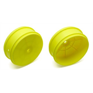 Team Associated 91575 61mm Front 4WD Buggy Wheels, yellow