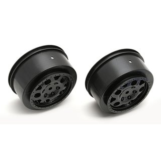 Team Associated 9808 SC10 KMC Rear Wheels, black (non-hex)