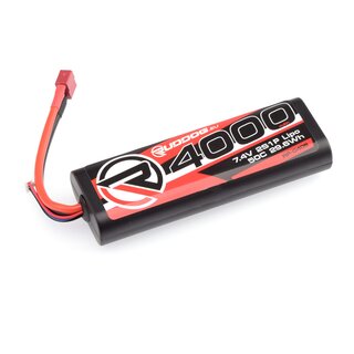 RUDDOG 4000mAh 50C 7.4V LiPo Round Stick Pack Battery with T-Style Plug
