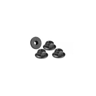 Jconcepts 4mm large flange serrated locknut - black...