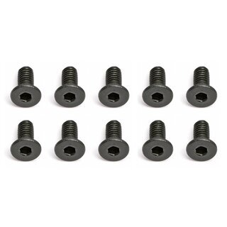 Team Associated Screws, 2.5x0.45x6 in FHCS