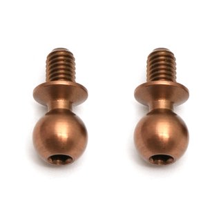 Team Associated 91452 Heavy-Duty Kugelkopf, 4mm, TiN (2)